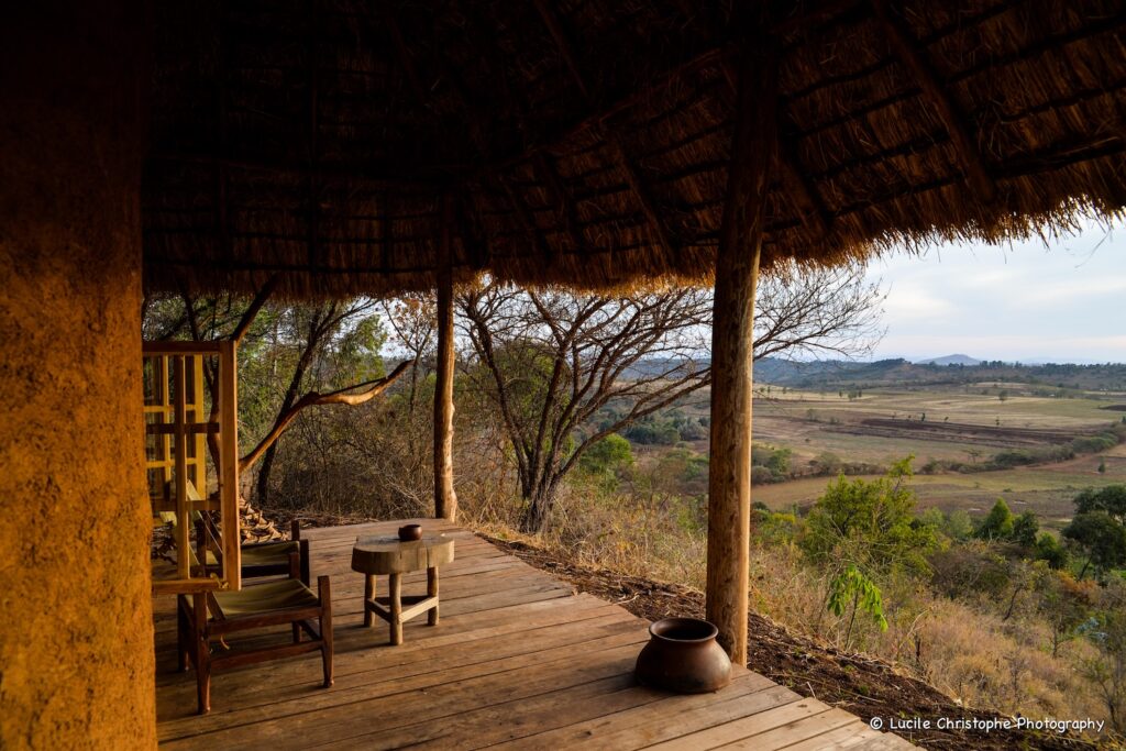 Vue sur les cultures de Karatu depuis le Gilala Hai Lodge
