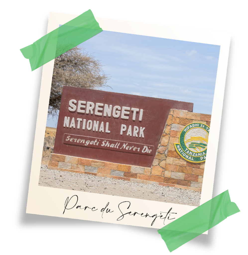 panneau d'entrée du parc du Serengeti
