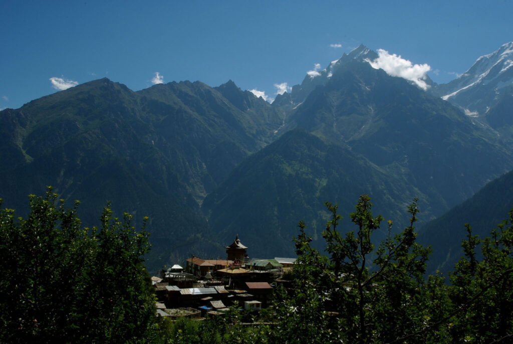 Village de Kalpa, Kinnaur, Inde du Nord
