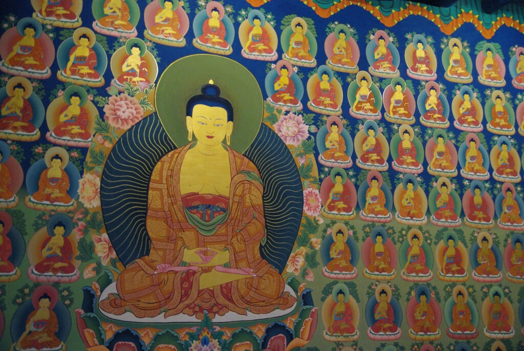 Fresque murale - Monastère d'Hemis - Ladakh, Inde Himalayenne
