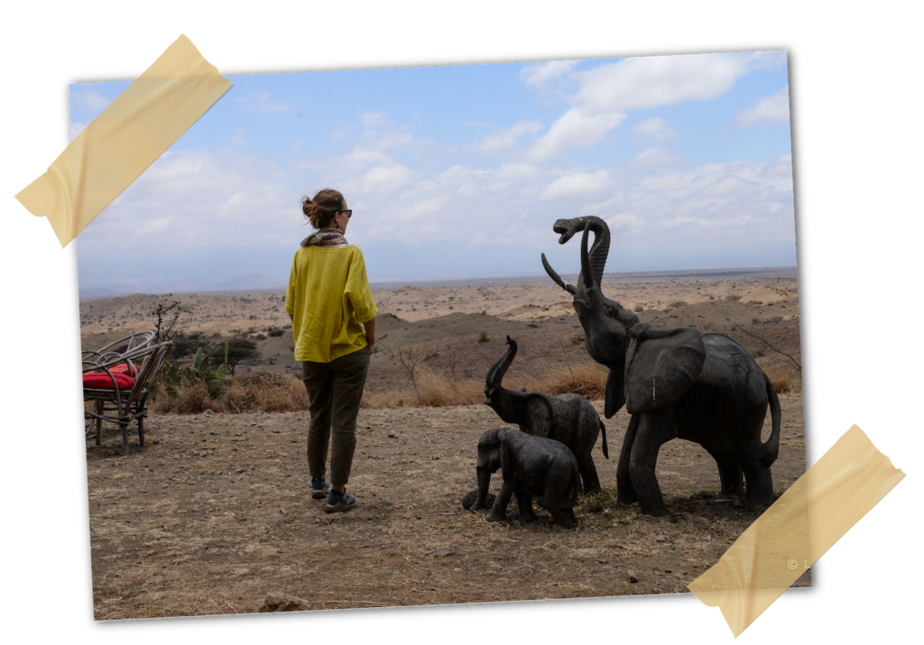 Cette image montre Lucile face à l’immensité d’une plaine tanzanienne. Un instant suspendu qui évoque l’ouverture, la contemplation et le chemin personnel qui l’a menée à créer des voyages ancrés dans l’humain et la rencontre. Une invitation à découvrir son histoire.